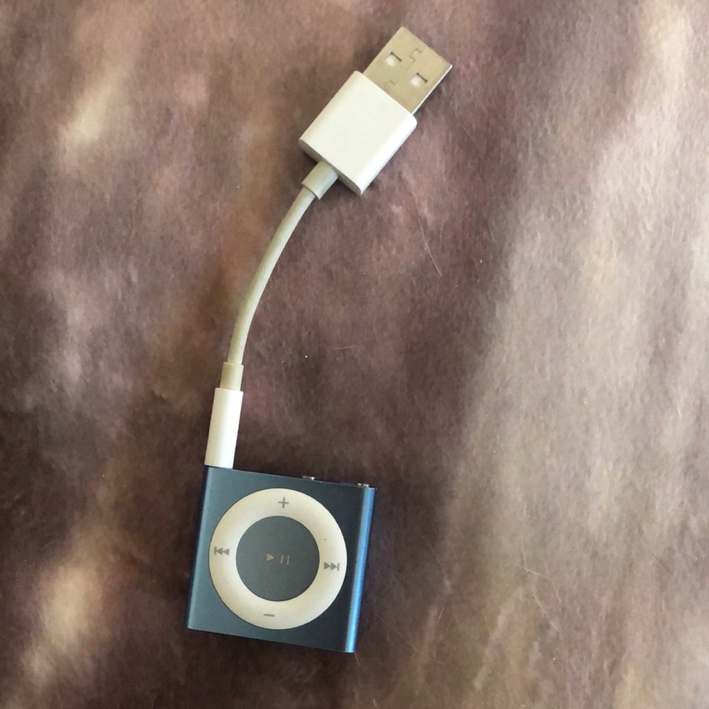 Blue iPod shuffle